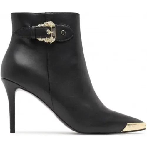 Metal Detail Pointed Toe Ankle Boots , female, Sizes: 6 UK, 5 UK, 7 UK, 4 UK - Versace - Modalova