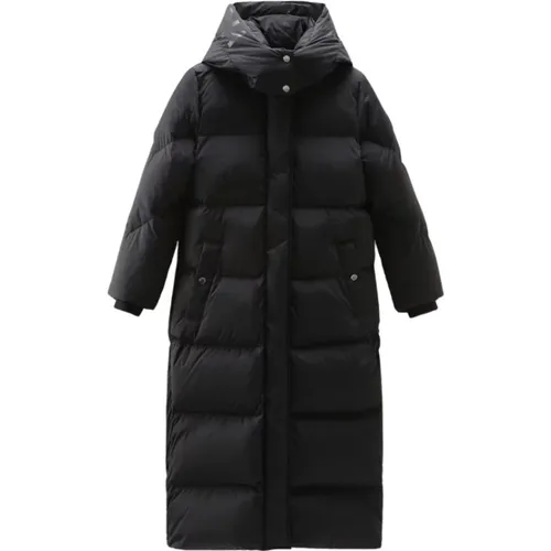 Hollow Long Parka with Street Style Details , female, Sizes: XS, M - Woolrich - Modalova