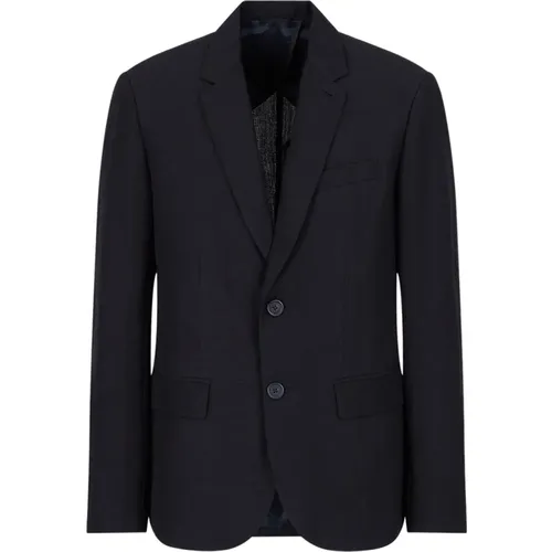 Marineblau Leinen Viskose Blazer Set , Herren, Größe: L - Armani Exchange - Modalova