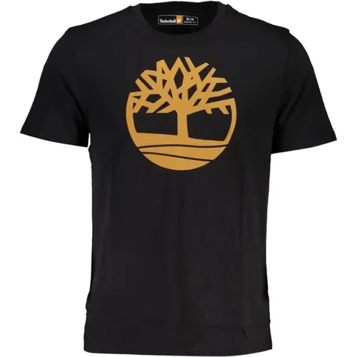 Schwarzes T-Shirt mit Logo-Druck , Herren, Größe: 2XL - Timberland - Modalova