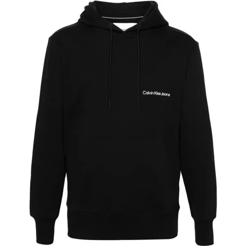 Schwarze Pullover für Männer , Herren, Größe: 2XL - Calvin Klein Jeans - Modalova