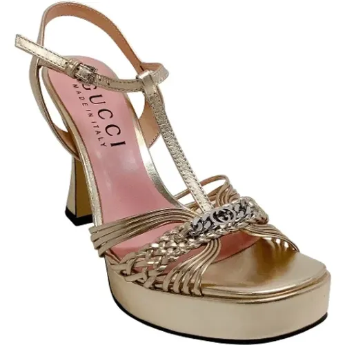 Pre-owned Leather sandals , female, Sizes: 8 UK - Gucci Vintage - Modalova