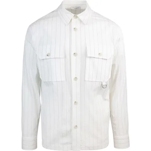 Regular Fit Long Sleeve Beige Shirt with Front Pockets , male, Sizes: M, L, XL - Paolo Pecora - Modalova