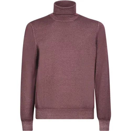 Bordeaux Wool Roll Neck Turtleneck , male, Sizes: XL, 2XL, L - Lardini - Modalova