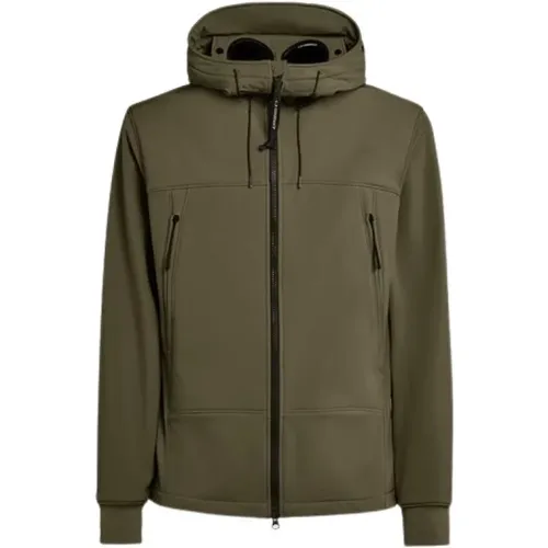 Kaki Regular Jacke , Herren, Größe: L - C.P. Company - Modalova