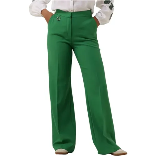 Grüne Pantalon Elegant Casual Chic , Damen, Größe: L - Caroline Biss - Modalova
