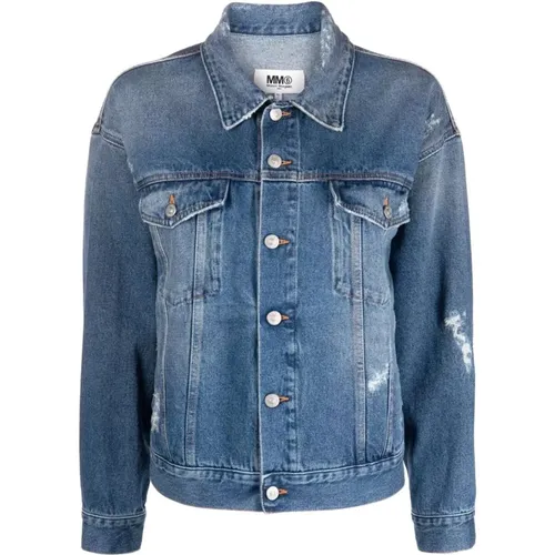 Denim Jacket Casual Style , female, Sizes: XS - MM6 Maison Margiela - Modalova