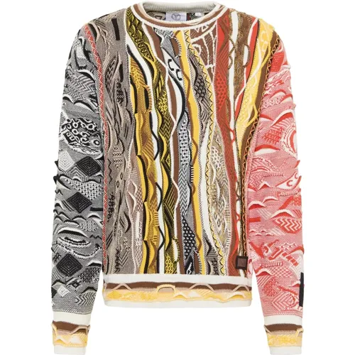 Colorful Knit Sweater Delueg , male, Sizes: M, L, 2XL, XS, 3XL, XL - carlo colucci - Modalova