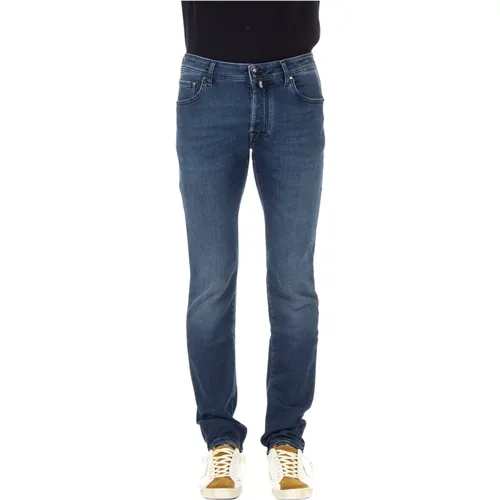 Denim Jeans with Sartorial Details , male, Sizes: W37, W35, W32 - Jacob Cohën - Modalova