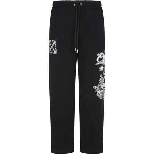 Dragon Sweatpants Multicolor , male, Sizes: L, S - Off White - Modalova