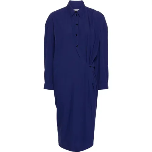 Straight Collar Twisted Dress , female, Sizes: XS - Lemaire - Modalova