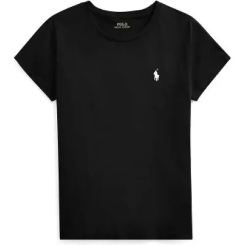 Schwarzes Baumwoll-Jersey T-Shirt - Größe M - Ralph Lauren - Modalova