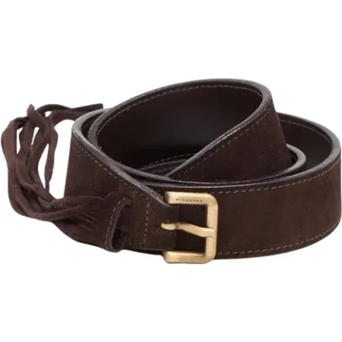 Pre-owned Suede belts , female, Sizes: ONE SIZE - Burberry Vintage - Modalova