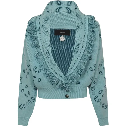 Women's Clothing Sweaters Blue Ss24 , female, Sizes: M - Alanui - Modalova