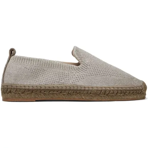 Beige Lurex Knit Espadrilles Sandals , female, Sizes: 3 UK - BRUNELLO CUCINELLI - Modalova