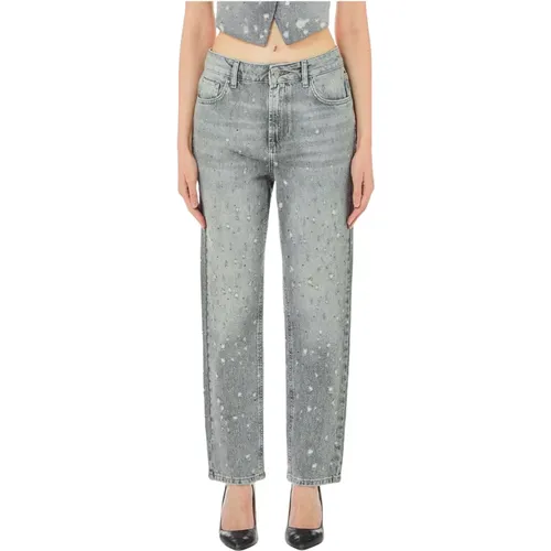 Straight Fit High Waist Denim Hose , Damen, Größe: W26 - Liu Jo - Modalova