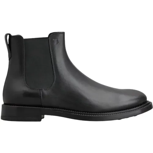 Schwarze Leder Stiefeletten Tod's - TOD'S - Modalova