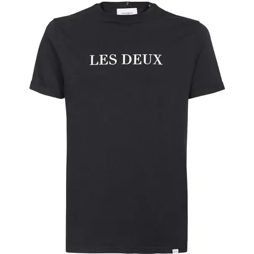 Baumwoll-Ripp-Crewneck-T-Shirt - Les Deux - Modalova