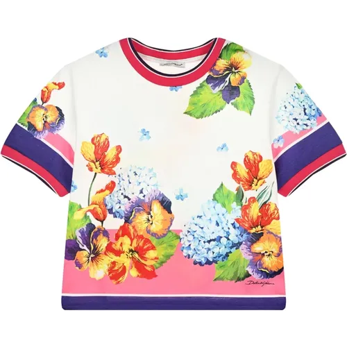 Kinder T-Shirt Fantasie Regular Fit Baumwolle - Dolce & Gabbana - Modalova