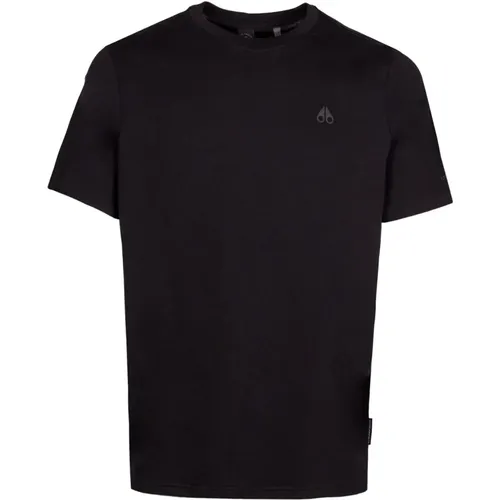 Logo-print Cotton T-shirt , male, Sizes: M, XL, L, S - Moose Knuckles - Modalova