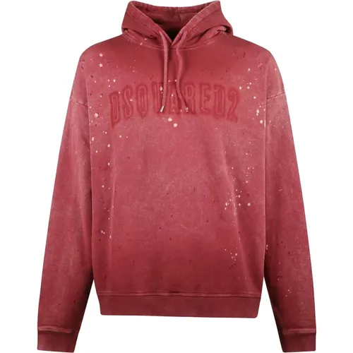 Lässiger Logo-Sweatshirt für Männer , Herren, Größe: L - Dsquared2 - Modalova