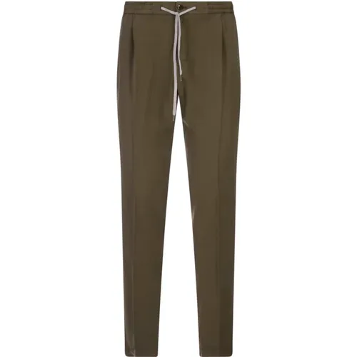 Tapered Linen Blend Trousers , male, Sizes: XL, 3XL, M, L, 4XL, 2XL - PT Torino - Modalova
