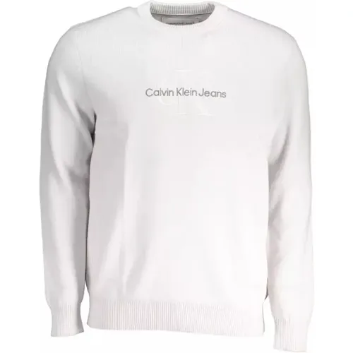 Grey Embroidered Logo Sweater , male, Sizes: 2XL - Calvin Klein - Modalova