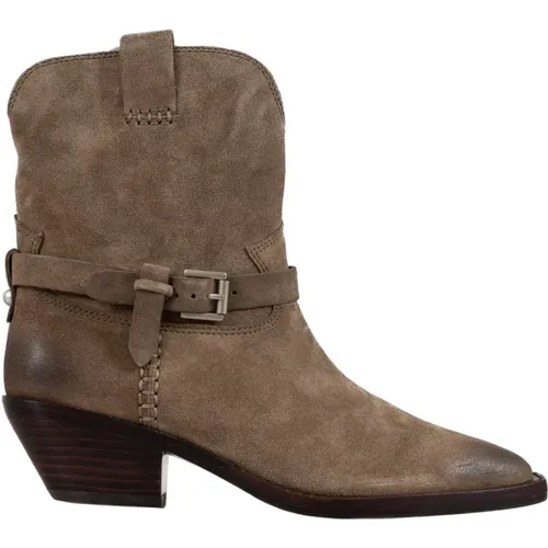 Elegant Low Heel Leather Boots , female, Sizes: 3 UK, 4 UK, 5 UK - Ash - Modalova