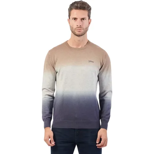 Baumwoll-Crewneck-Pullover mit gesticktem Logo , Herren, Größe: XL - Guess - Modalova