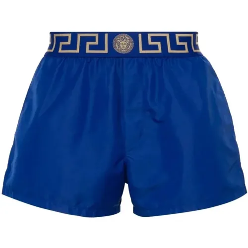 Classic Grecca Swim Shorts , male, Sizes: L, S - Versace - Modalova