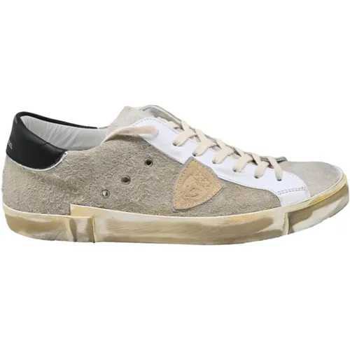 Low Top Sneakers Mixage Grey White , male, Sizes: 12 UK, 11 UK, 6 UK, 10 UK - Philippe Model - Modalova