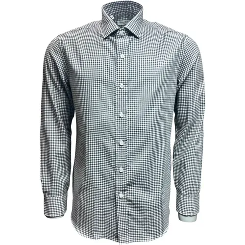 Neapolitan Grey Check Shirt , male, Sizes: 3XL, 2XL, XL - Salvatore Piccolo - Modalova