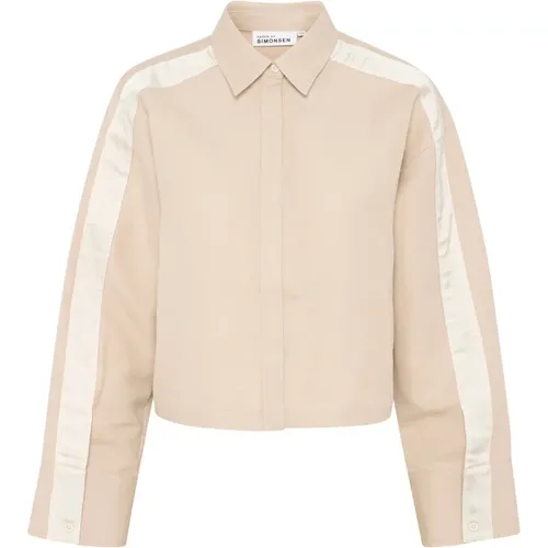 Boxy Shirt Blouse with Long Sleeves , female, Sizes: XL, S, L, 2XL, M - Karen by Simonsen - Modalova