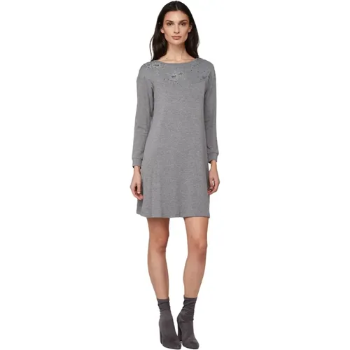 Grey Floral Knit Dress , female, Sizes: XS - Twinset - Modalova