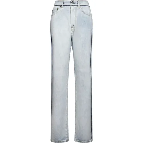 Faded Denim Jeans with Side Stripe , female, Sizes: W26, W25, W27 - Maison Margiela - Modalova