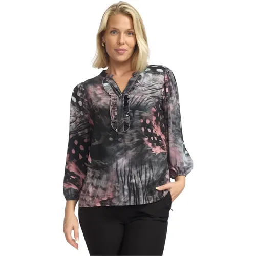 Pink Paisley Blouse - Multicolor Pattern , female, Sizes: 2XL, L, XL - 2-Biz - Modalova