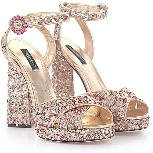 Sophisticated High Heel Sandals , female, Sizes: 4 1/2 UK, 4 UK - Dolce & Gabbana - Modalova