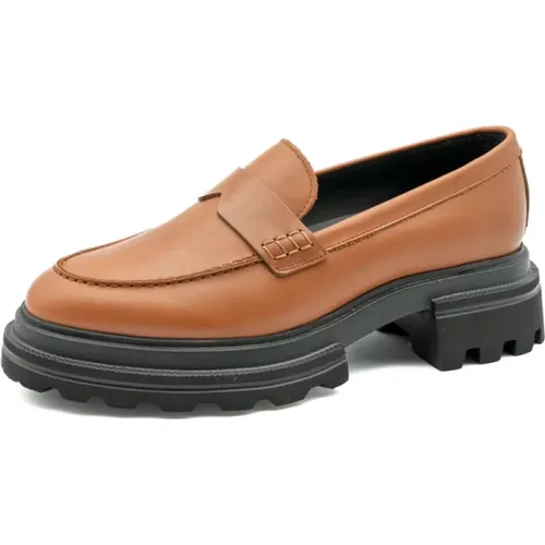 Leder Damen Loafer Schuhe , Damen, Größe: 39 EU - Hogan - Modalova