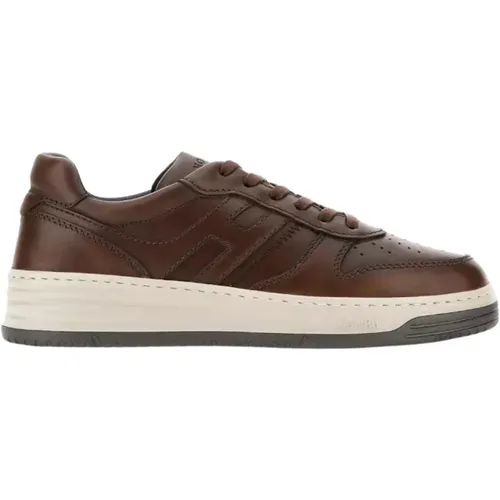 Leather Sneakers Classic Italian Style , male, Sizes: 9 1/2 UK - Hogan - Modalova