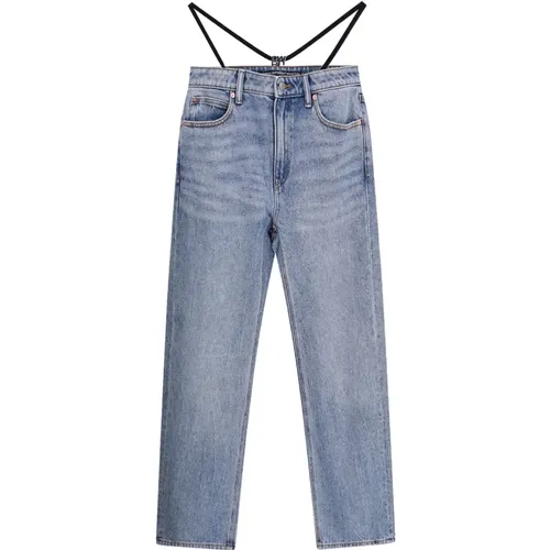 Wide Leg Jeans with Stretch Strap , female, Sizes: W27, W26, W28 - alexander wang - Modalova