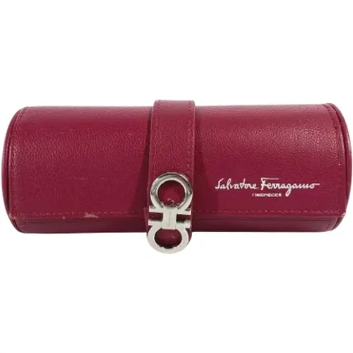 Pre-owned Leather home-office , female, Sizes: ONE SIZE - Salvatore Ferragamo Pre-owned - Modalova