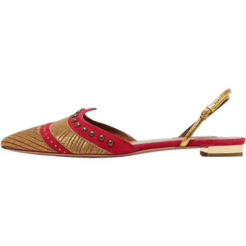 Pre-owned Leather flats , female, Sizes: 5 UK - Aquazzura Pre-owned - Modalova