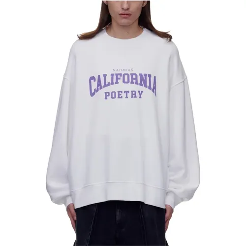 California Poetry Crew Sweatshirt , male, Sizes: M, L - Nahmias - Modalova