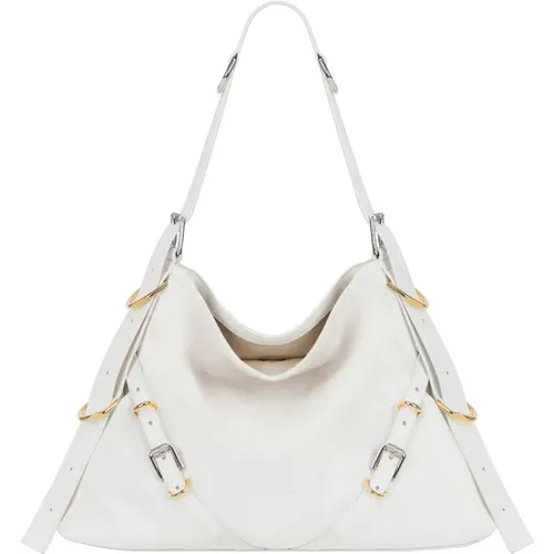 Ivory Medium Voyou Shoulder Bag , female, Sizes: ONE SIZE - Givenchy - Modalova