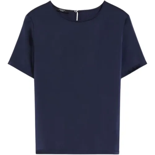 Satin- und Jerseybluse , Damen, Größe: S - Max Mara Weekend - Modalova