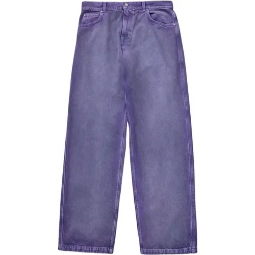 Super Loose Fit Dyed Viola Jeans , Herren, Größe: M - Bonsai - Modalova