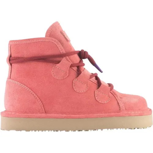 P67 Ankle Boot Suede Faux FUR Lining Mellow Rose , female, Sizes: 3 UK, 5 UK, 7 UK, 6 UK - Panchic - Modalova