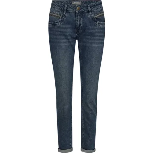 Delta Jeans with Embroidered Details , female, Sizes: W28, W27, W26, W32, W24, W25, W30, W33, W29 - MOS MOSH - Modalova