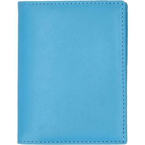 Blaue Lederkartenhalter Stilvolle Herren Brieftasche , unisex, Größe: ONE Size - Comme des Garçons - Modalova