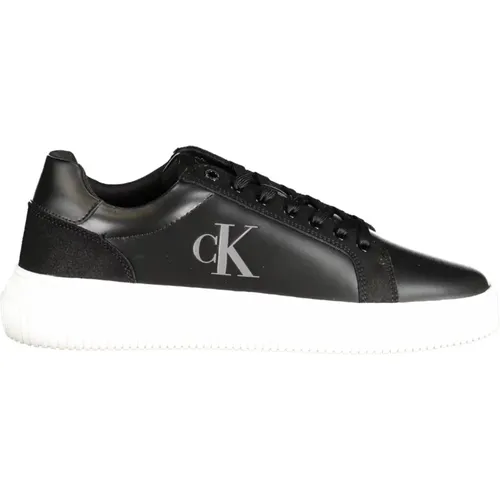 Sportliche Schwarze Schnürschuhe mit Druck - Calvin Klein - Modalova